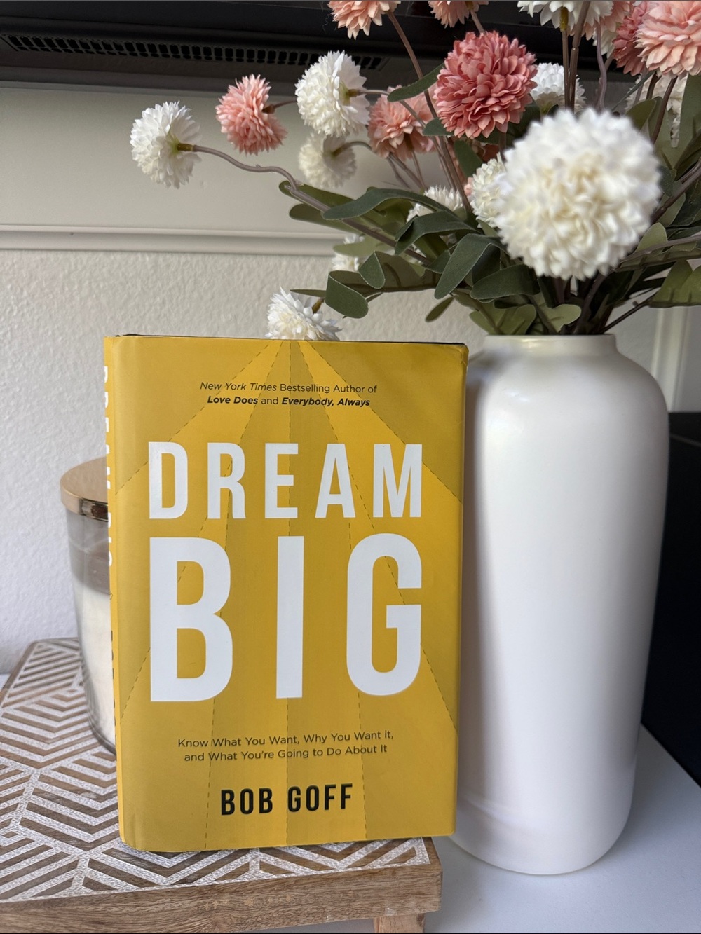 Dream Big by - Yellow Hardcover Inspirational Book